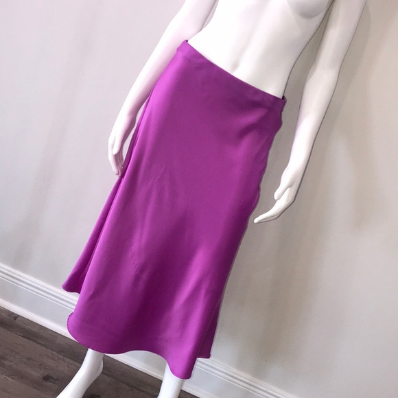 NWT Shinestar Fuchsia Silk-Like Slip Skirt - Picture 1 of 10